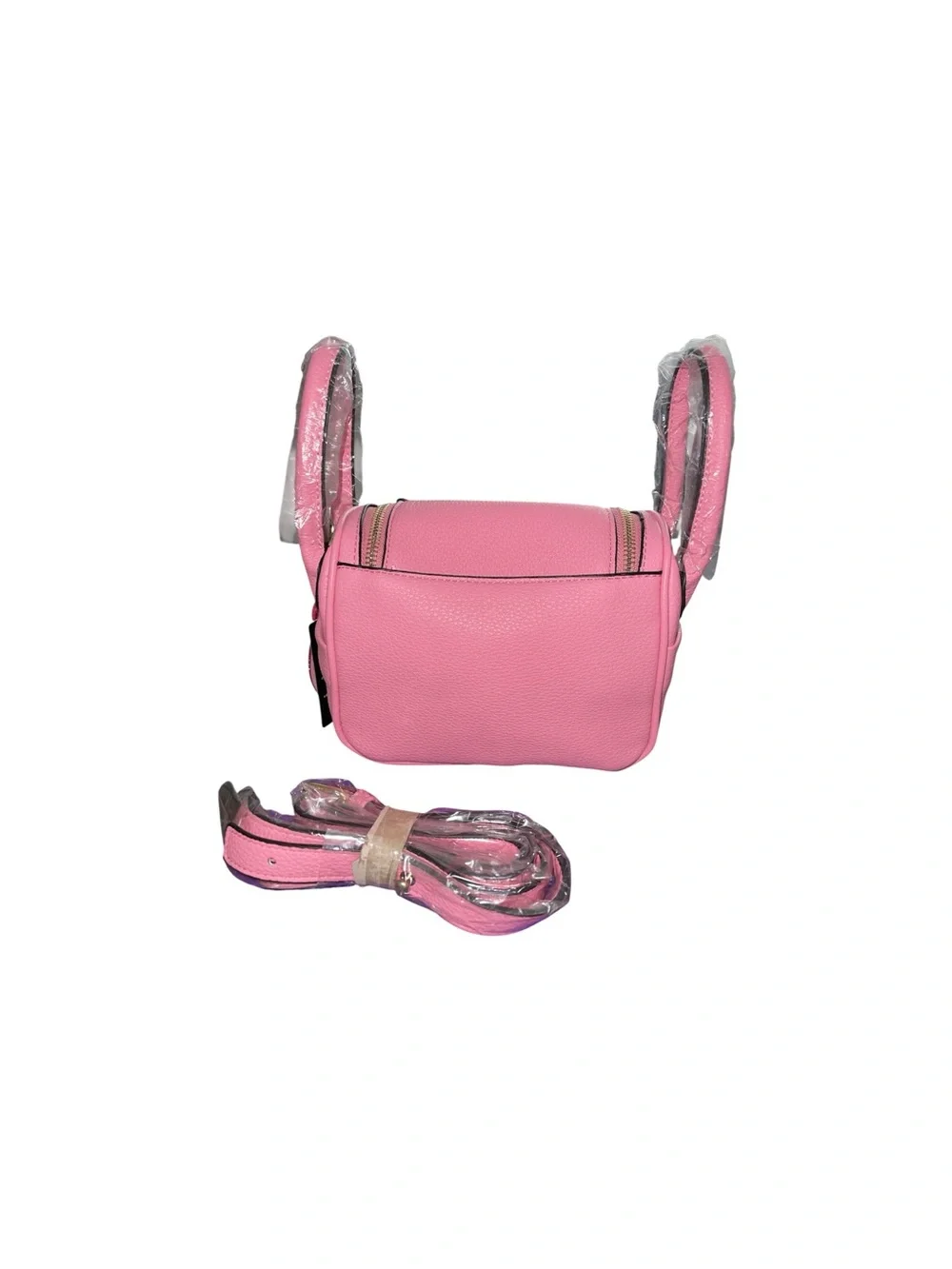 BUBBLEGUM PINK SHOULDER HANDBAG & SPARKLE PINK BAGCHARM